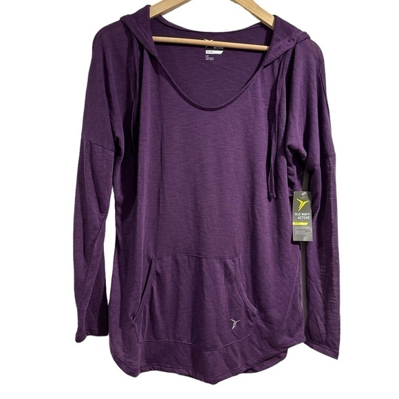 Old navy purple hoodie light weight shirt drawstring kangaroo pocket front small - Picture 1 of 6